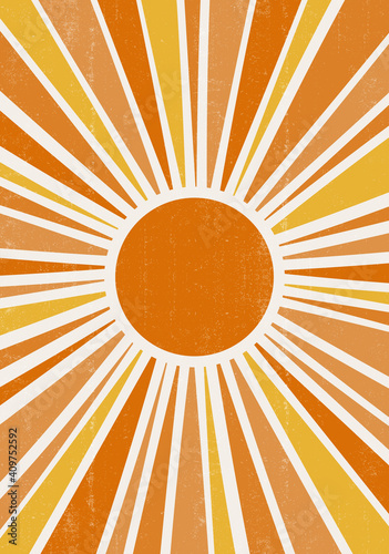 Abstract  Sun print boho minimalist printable wall art