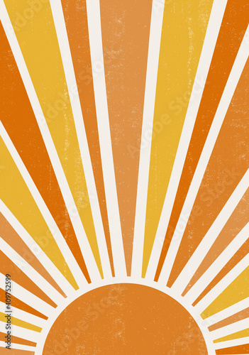 Abstract  Sun print boho minimalist printable wall art