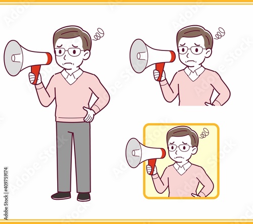  Elderly man in red sweater