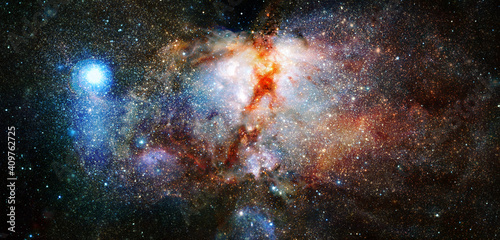 Nebula and stars in cosmos space. Elements of this image furnished by NASA © Supernova