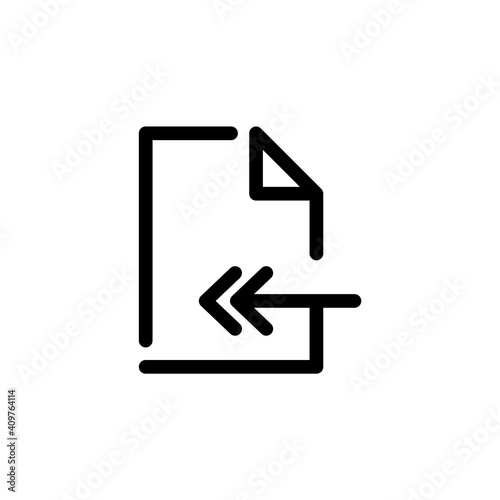 Import file icon for web and mobile UI design.