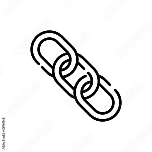 Chain icon. SEO link building symbol.