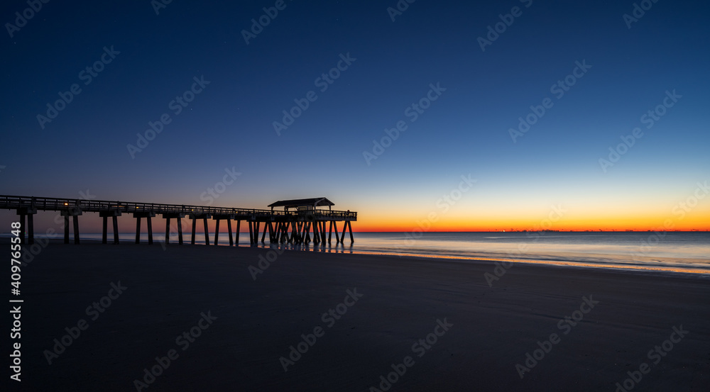 View of sunrise at the pier View of sunrise at the pier