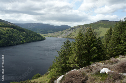 Surroundings of Lake Dan in the Wicklow Mountains, Ireland.