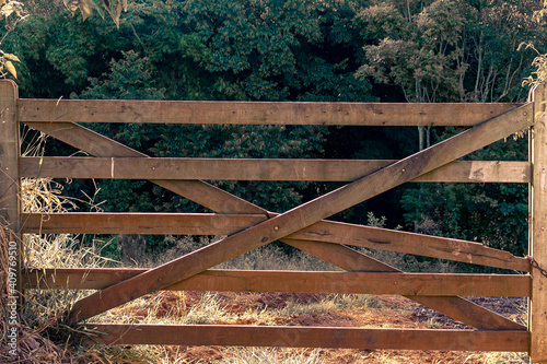 wooden bridge in the mountains