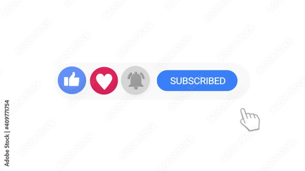 Like Subscribe And Reminder Button. Alpha Matte Channel