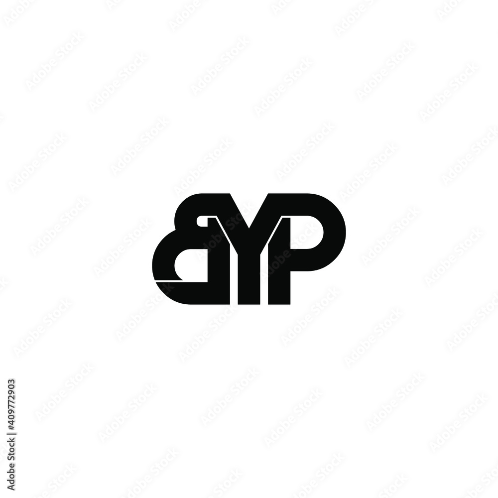 byp letter original monogram logo design byp letter original monogram logo design