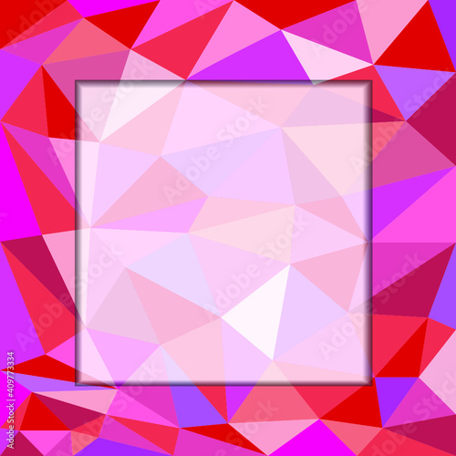 pink poly pattern background frame