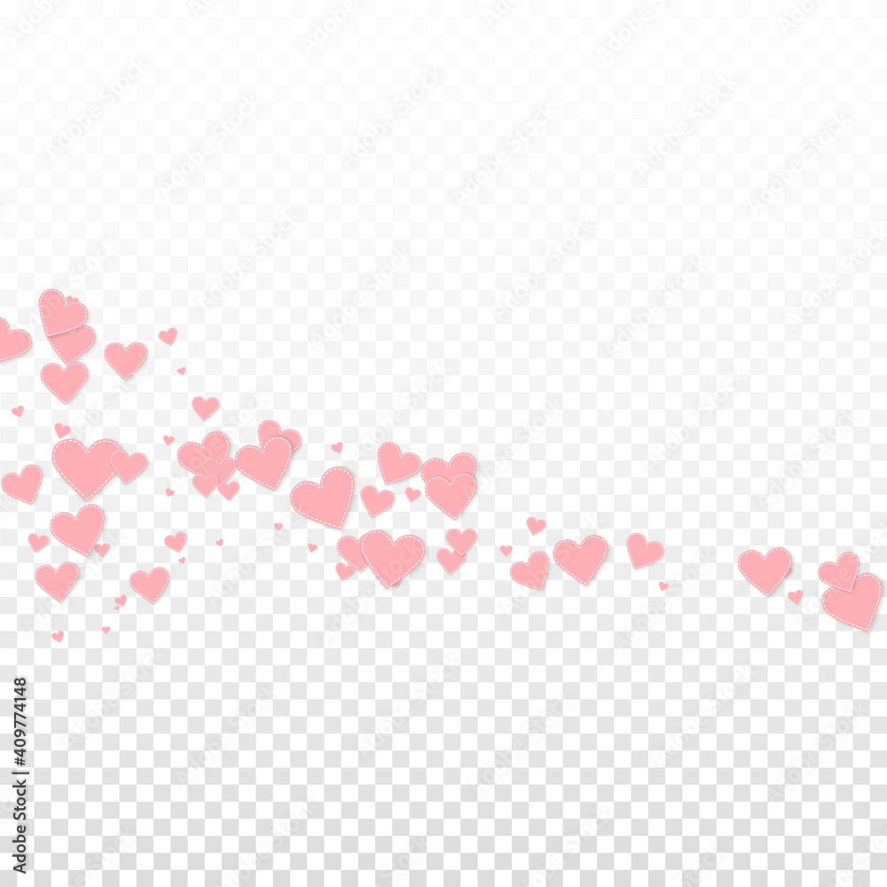Pink heart love confettis. Valentine's day comet c Pink heart love confettis. Valentine's day comet c