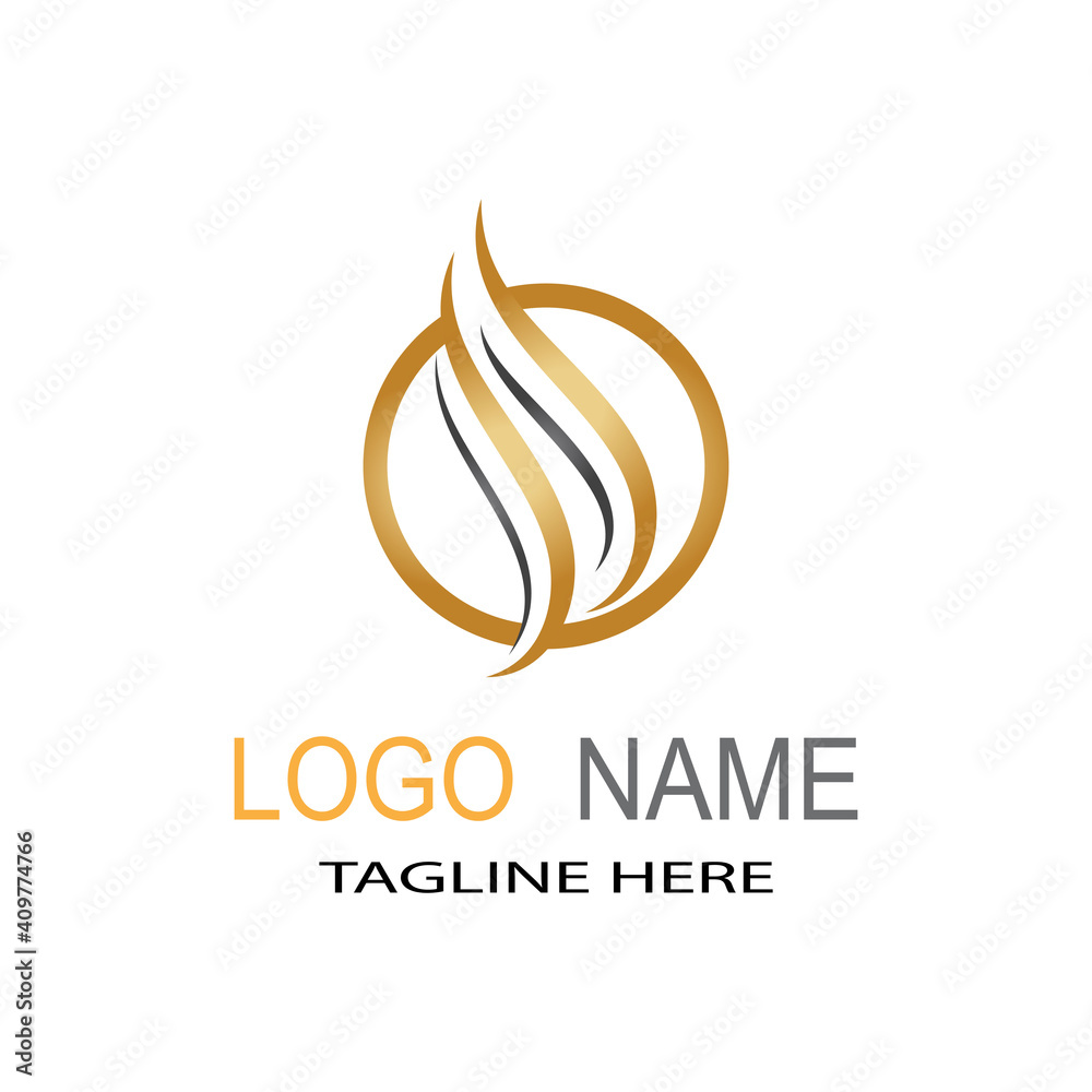 Fototapeta premium hair icon vector illustration design logo template