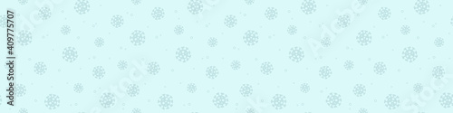seamless pattern covid 19. Coronavirus background.Coronavirus 
pattern. Coronavirus outbreak covid-19 seamless pattern background. Coronavirus texture wallpaper. Light blue long backdrop for banners.
