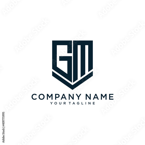 Initial Letter GM Minimalist Modern Logo