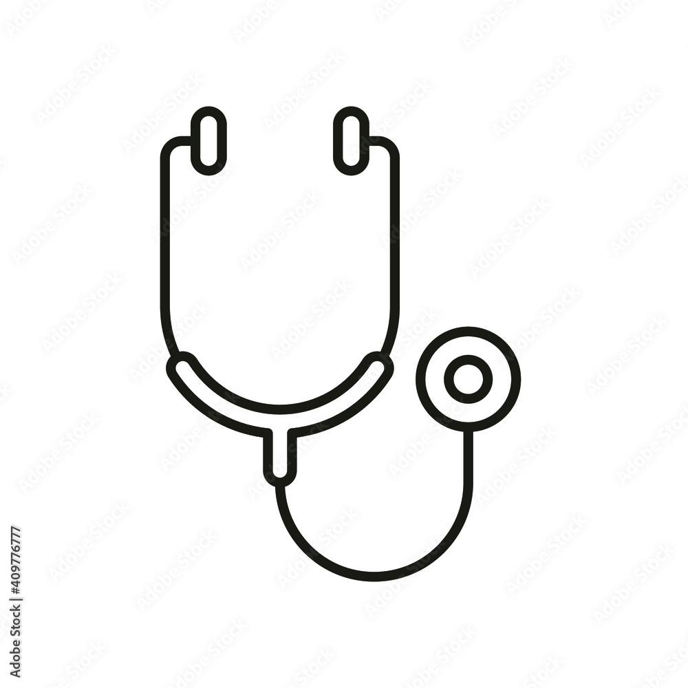 Stethoscope cardio device line style icon vector illustration design. EPS10 Stethoscope cardio device line style icon vector illustration design. EPS10