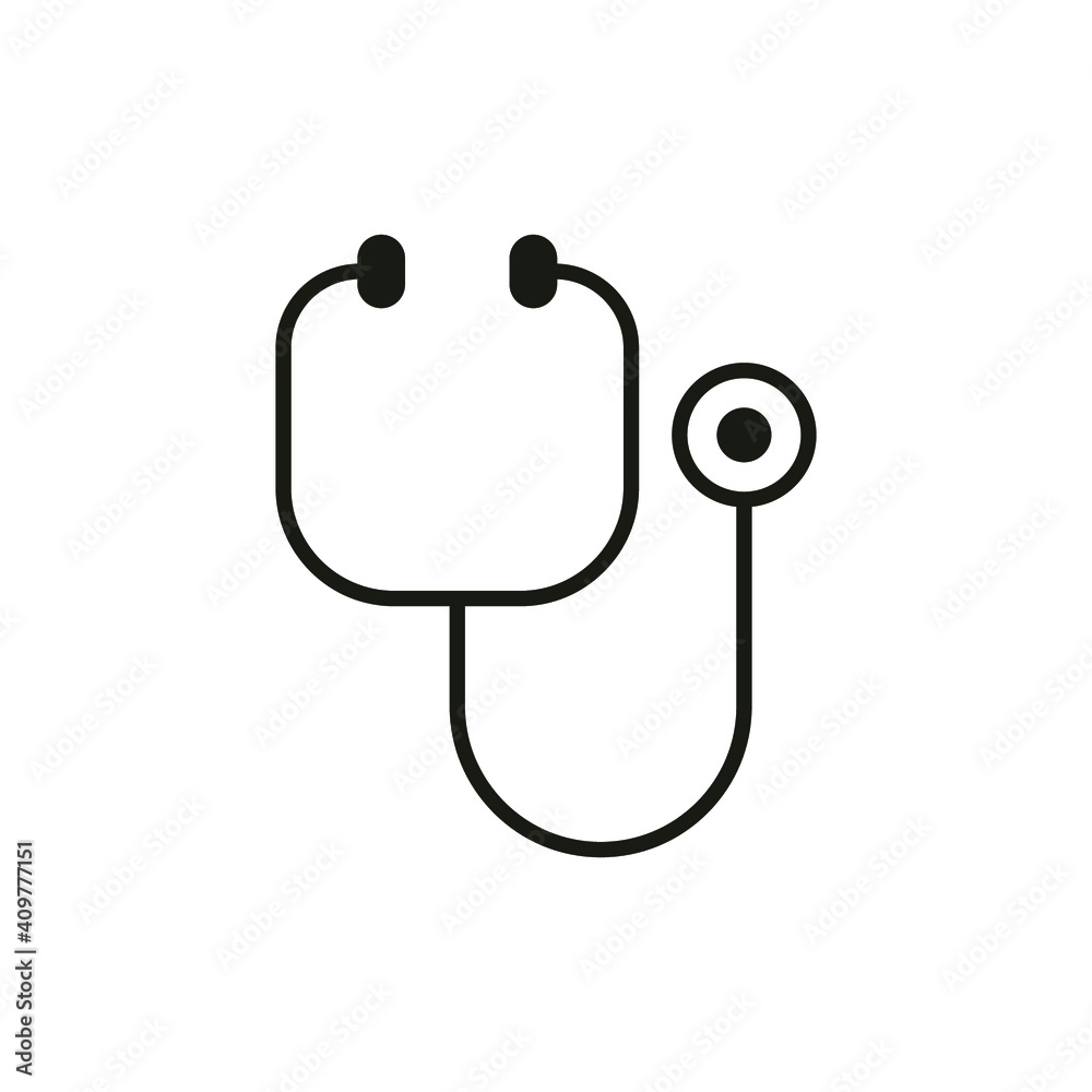 Stethoscope cardio device solid style icon vector illustration design. EPS10 Stethoscope cardio device solid style icon vector illustration design. EPS10