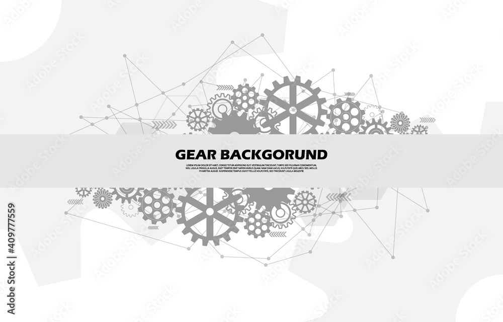 Fototapeta premium Abstract gear symbols pattern Hi-tech Technology background EP.11