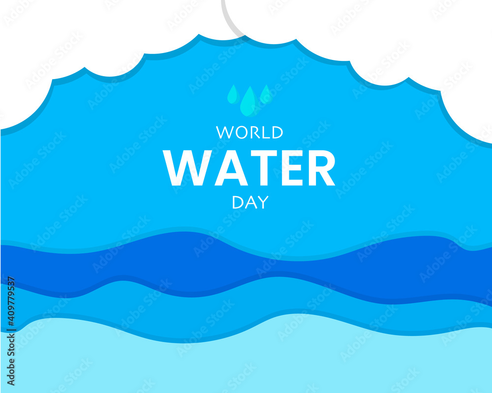 World Water Day Template Vector