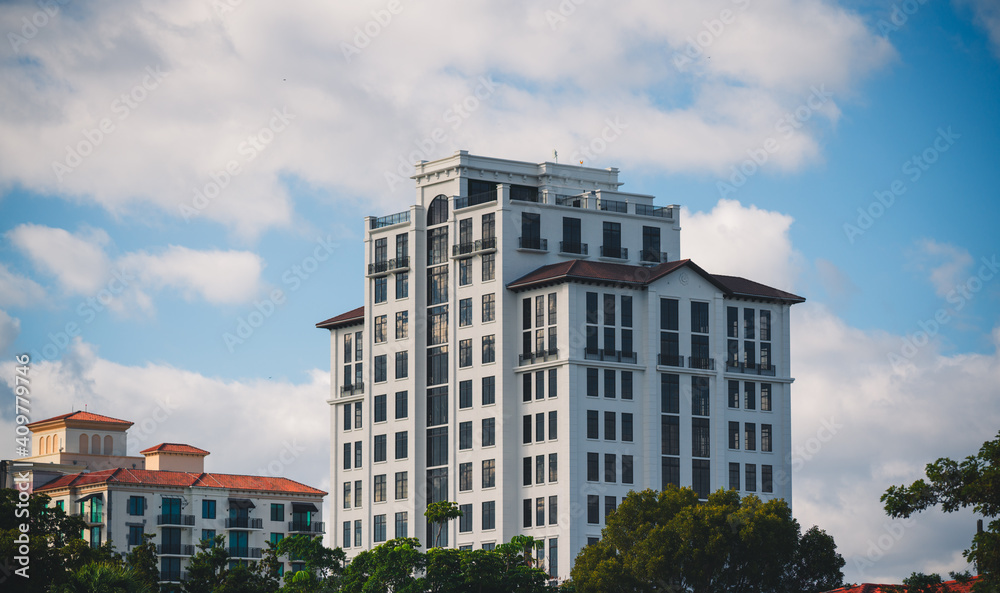building in the city sky apartments condo residential building in the city sky apartments condo residential