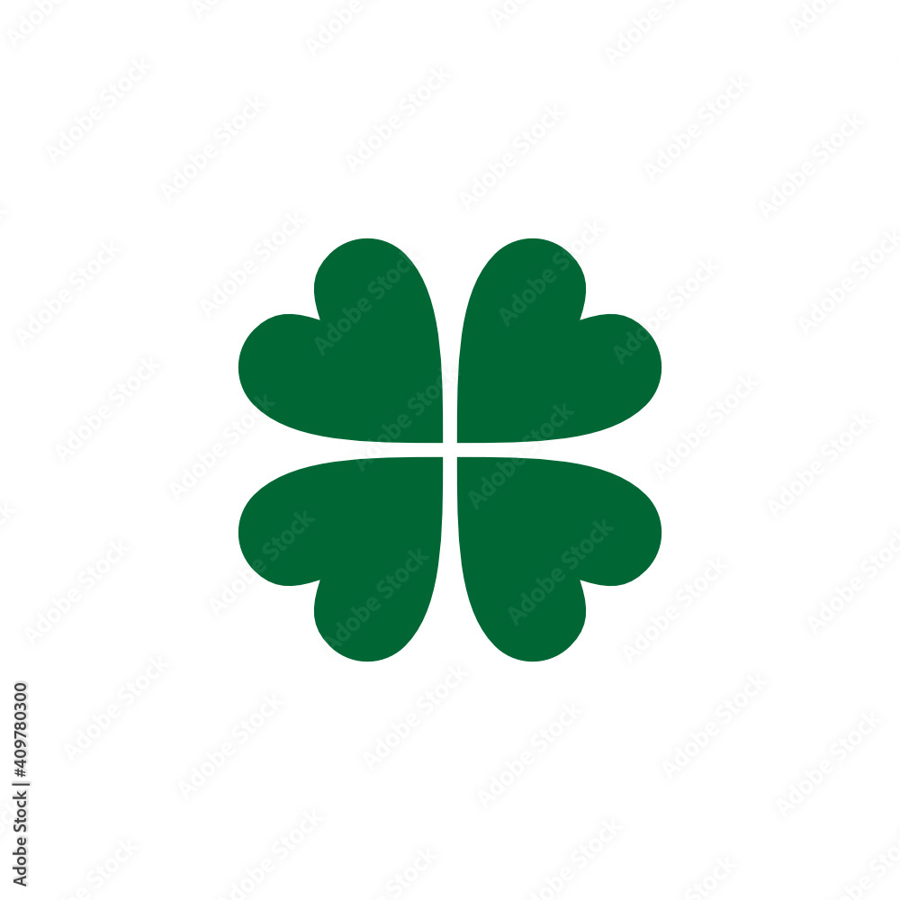 four leaf clover isolated in white background four leaf clover isolated in white background