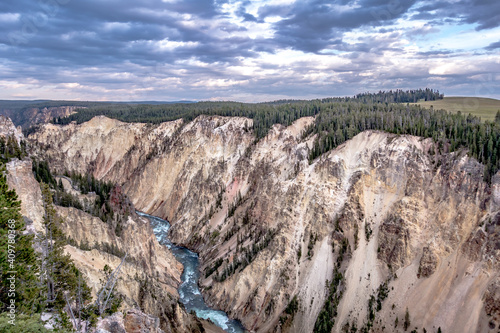 Lower Yellowstone Falls in the Yellowstone National Park