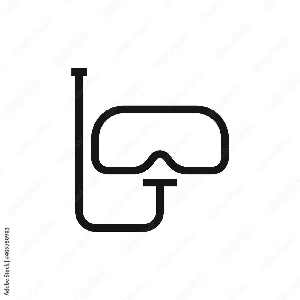 Diving google icon design. isolated on white background. vector illustration Diving google icon design. isolated on white background. vector illustration