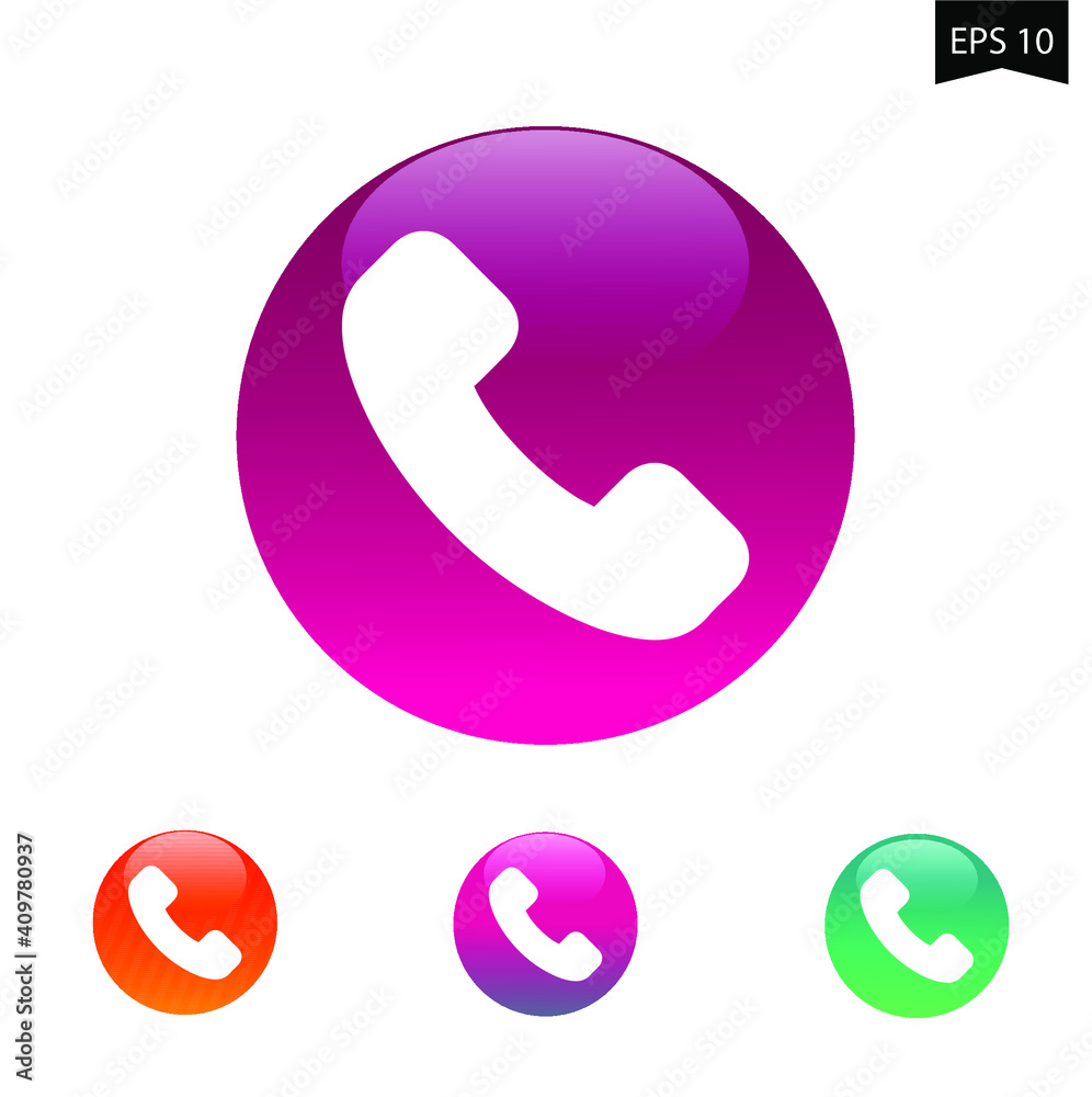 glossy phone icon