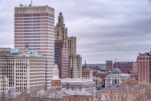 Providence Rhode Island Skyline during autumn season