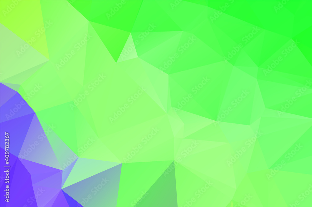 Green vivid abstract geometric background, vector from polygons triangle, mosaic