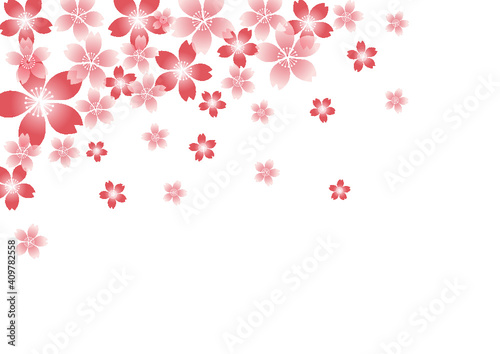 桜_淡いピンク背景