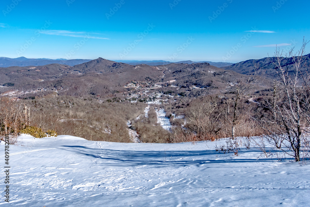 Skiing at the north carolina skiing resort in december Skiing at the north carolina skiing resort in december