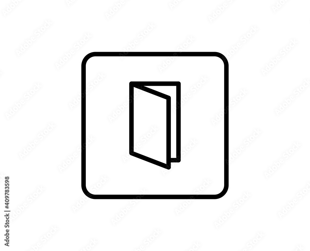 Door flat icon. Single high quality outline symbol for web design or mobile app. Door thin line signs for design logo, visit card, etc. Outline pictogram EPS10 Door flat icon. Single high quality outline symbol for web design or mobile app. Door thin line signs for design logo, visit card, etc. Outline pictogram EPS10