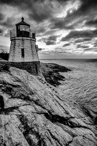 Sunset at Castle Hill Lighthous. Newport, Rhode Island