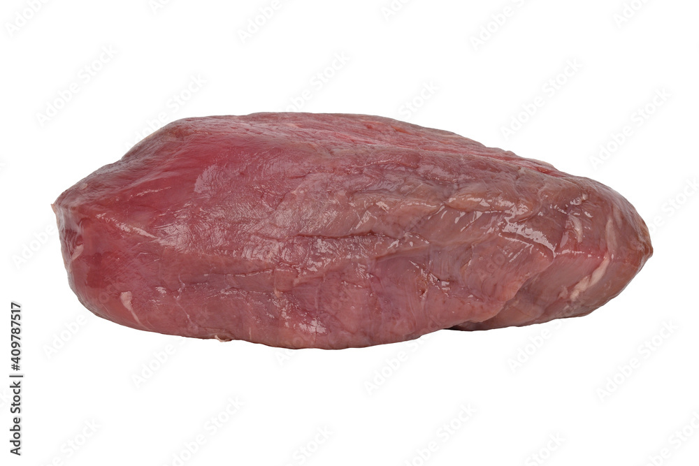 Beef Steak Raw, Isolated against white background