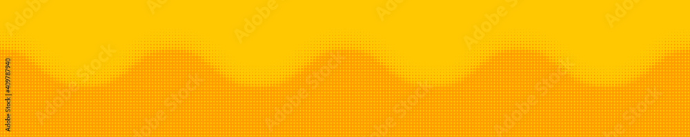 Seamless background, Halftone pattern, Wave graphics,