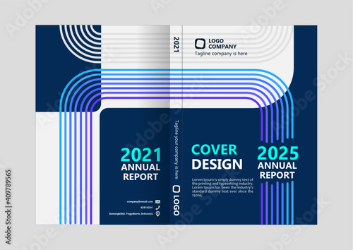 Book cover templates, report covers, annual report covers. Suitable for companies, universities, and agencies. Designed with fresh and contemporary color nuances