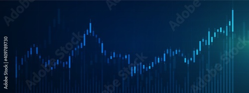 Stock market graph background. Concept of business investment. Stock future trading