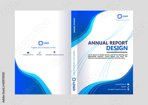 Book cover templates, report covers, annual report covers. Suitable for companies, universities, and agencies. Designed with fresh and contemporary color nuances