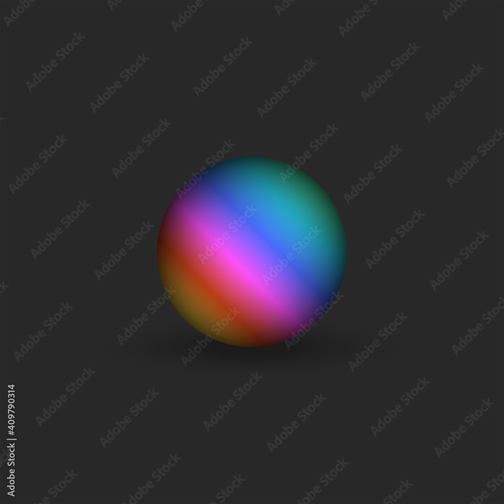 Ball 3d geometric shape with shadow bright gradient pearl on the black background Ball 3d geometric shape with shadow bright gradient pearl on the black background
