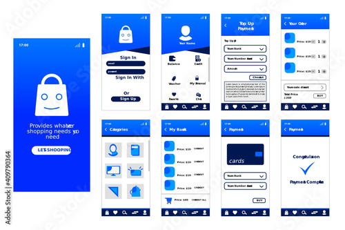 design UI shopping app for mobile phone