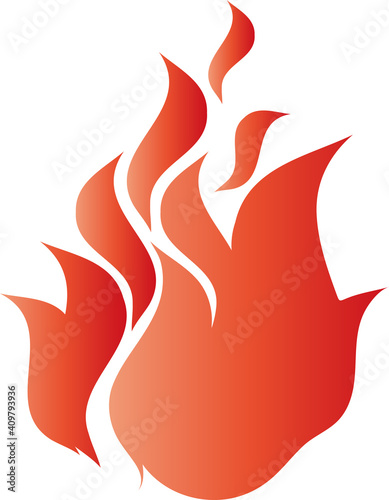 シンプルな炎・火