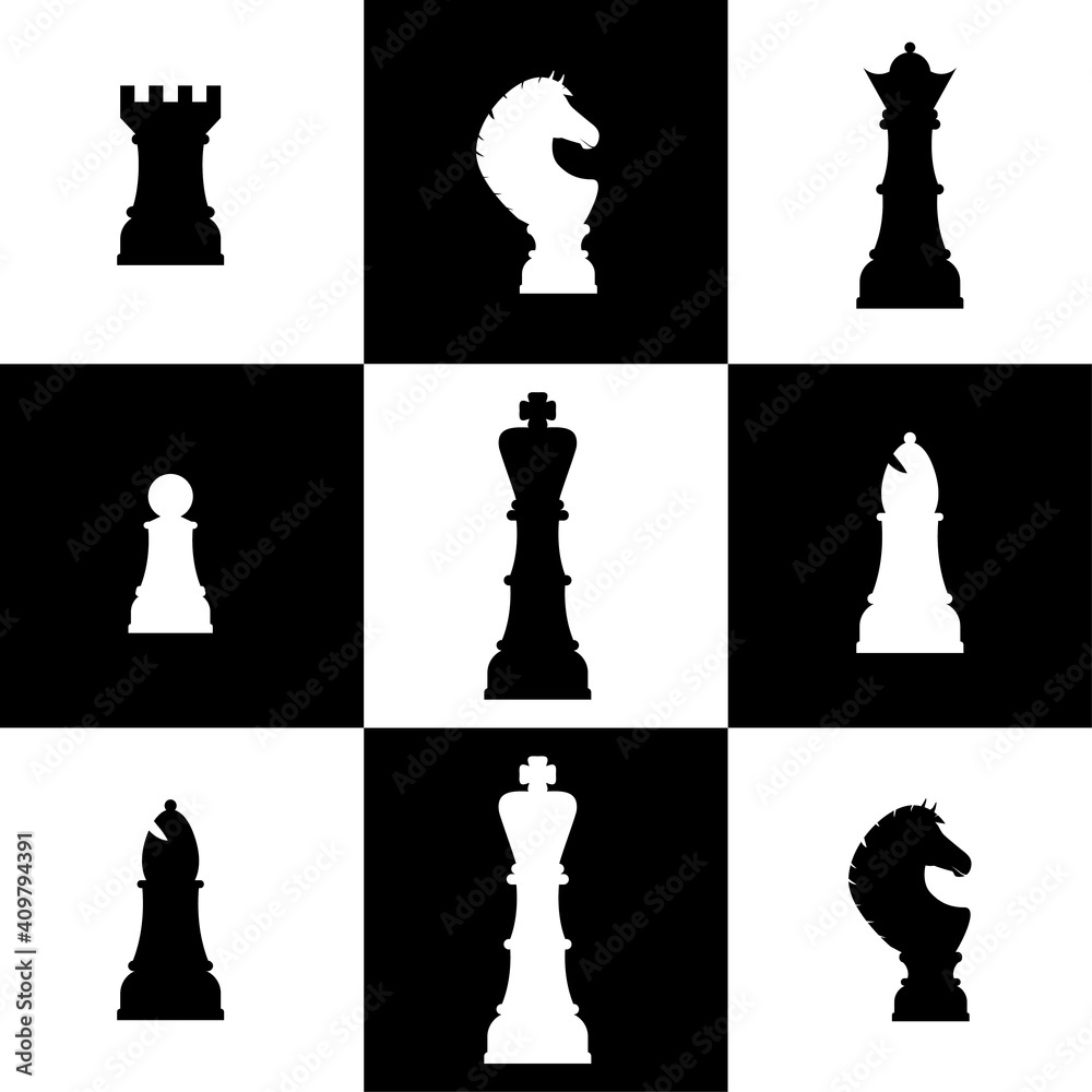 Chess figures design - obrazy, fototapety, plakaty 