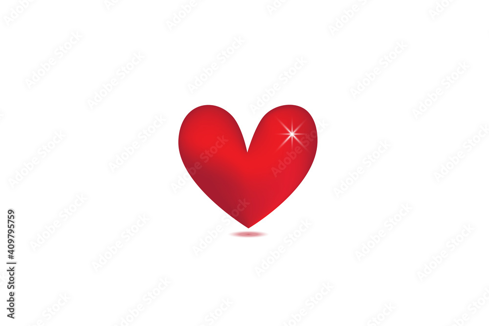 Love heart valentines day card icon vector 