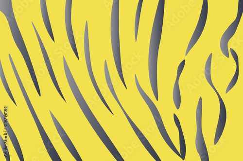 Tiger stripes grey and yellow