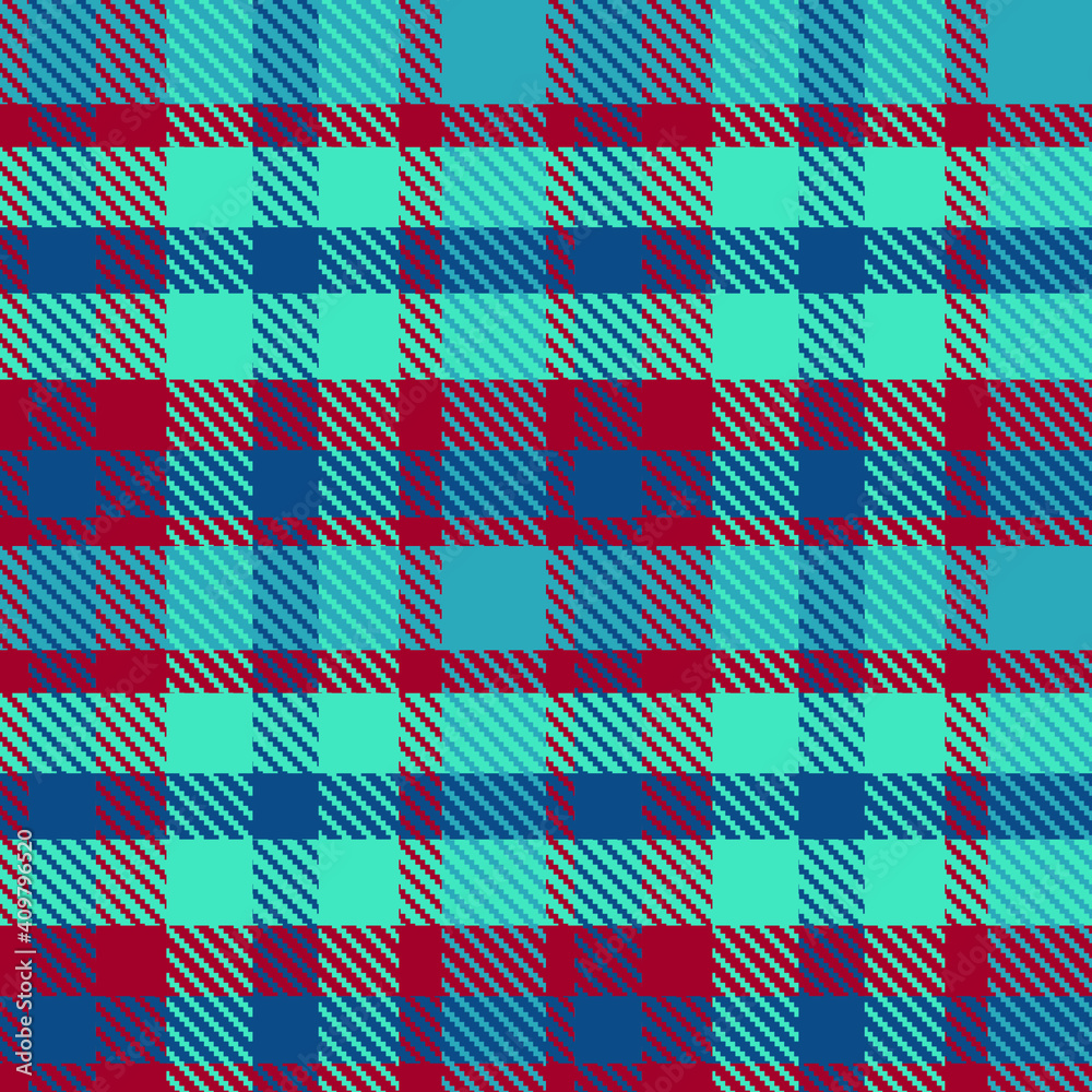 Vector Twill Plaid check Pattern Blue and red. Seamless fabric texture. Vector Twill Plaid check Pattern Blue and red. Seamless fabric texture.