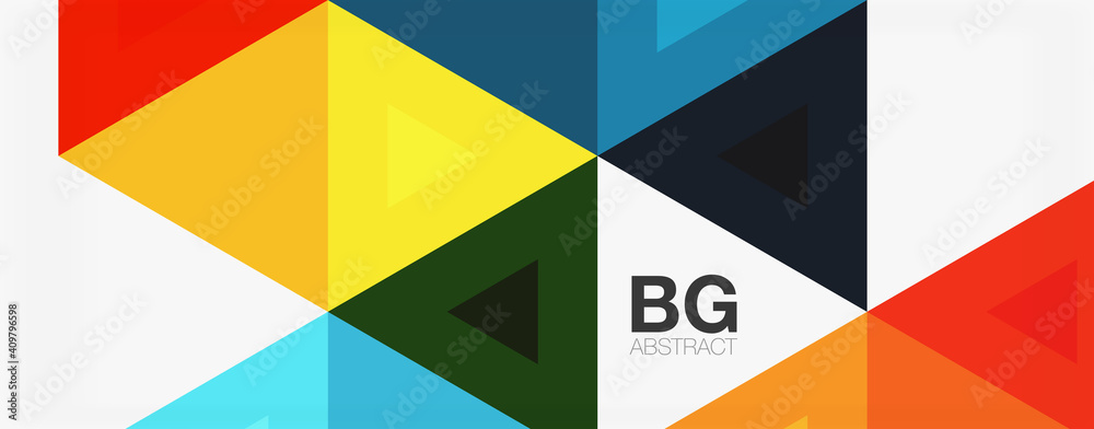 Mosaic triangle pattern abstract background for cover, banner, flyer and poster and other template