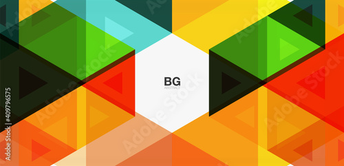 Mosaic triangle pattern abstract background for cover, banner, flyer and poster and other template