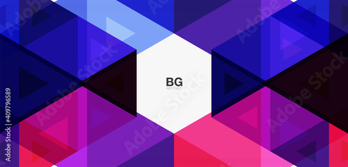 Mosaic triangle pattern abstract background for cover, banner, flyer and poster and other template