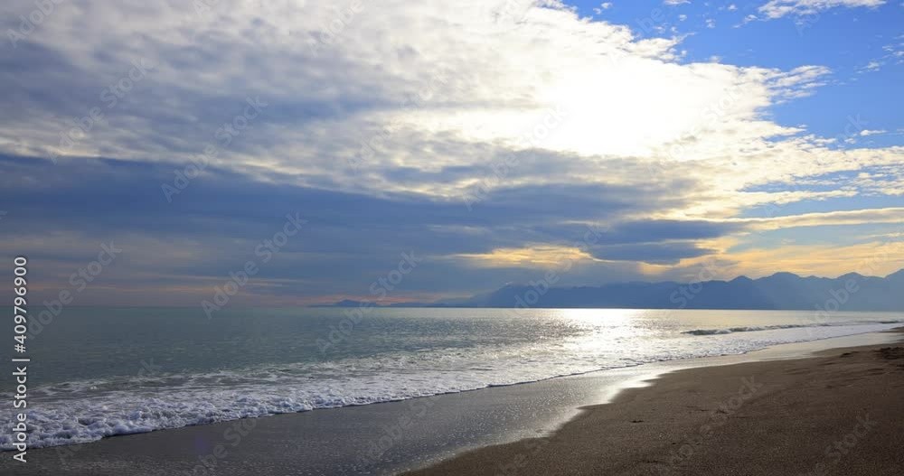 sunset on the beach