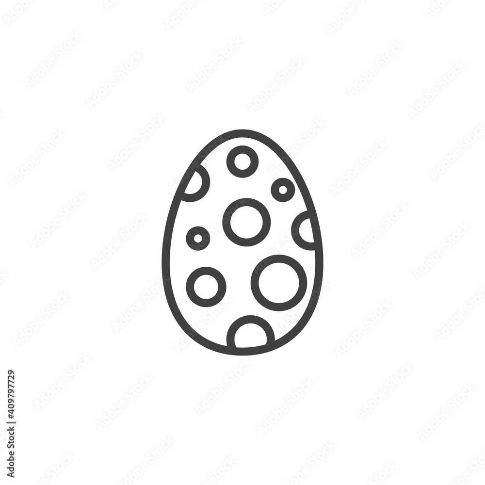 Easter egg ornament line icon. linear style sign for mobile concept and web design. Easter egg decorated outline vector icon. Symbol, logo illustration. Vector graphics Easter egg ornament line icon. linear style sign for mobile concept and web design. Easter egg decorated outline vector icon. Symbol, logo illustration. Vector graphics
