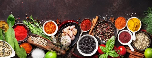 Obraz  z motywem Various spices and herbs