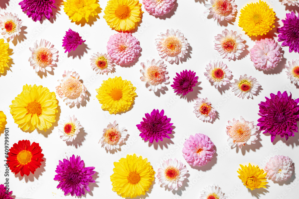 Beautiful background made of bright flower buds Beautiful background made of bright flower buds